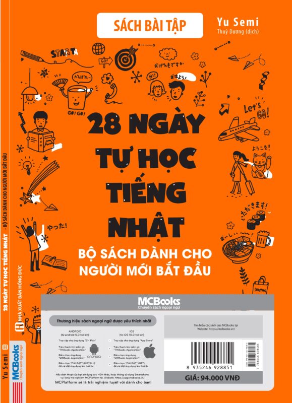 Combo 28 ngày tự học tiếng Nhật – Ghi chú luyện viết – Sách bài tập TV