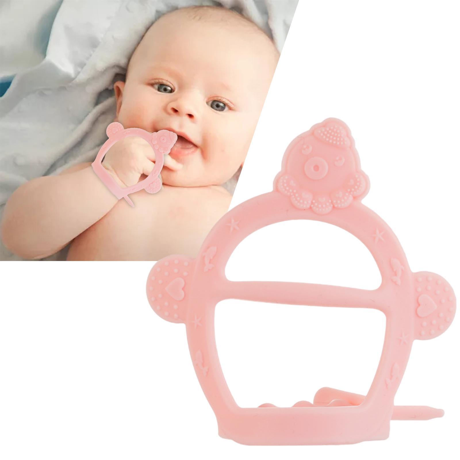 Baby Teething Toys Food Grade Silicone Soothing Teething for Babies Infants Pink