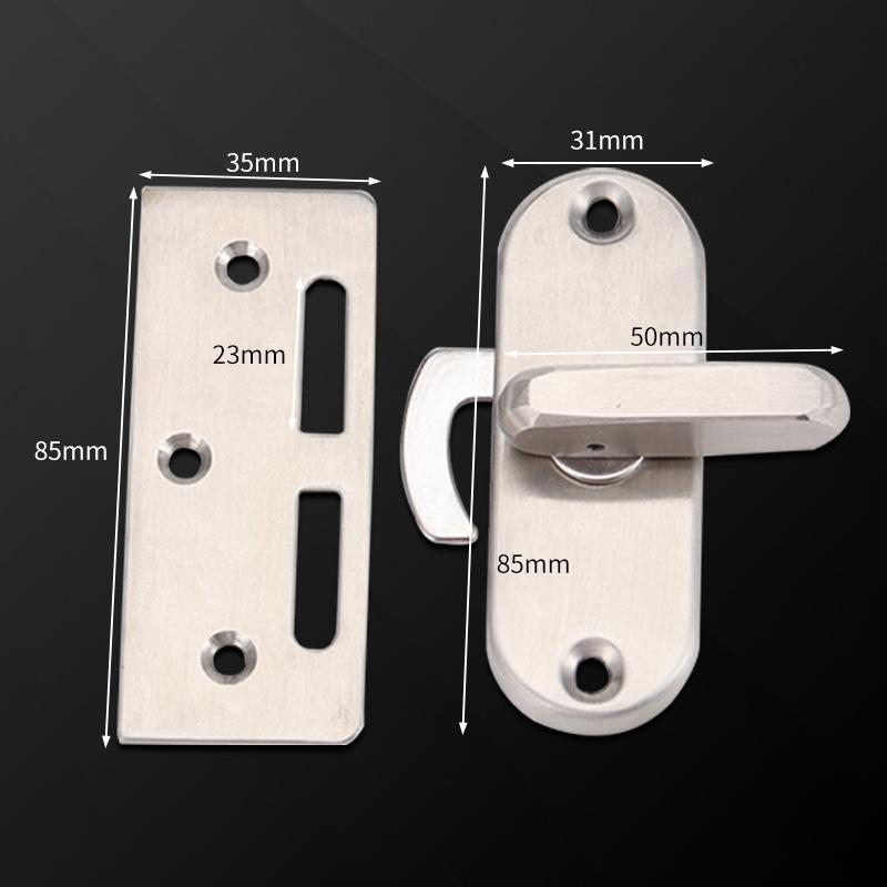 Lật Khóa Cửa Trượt Chốt Thép Không Gỉ Khóa Cam 90 Độ Khóa Cửa Vòm