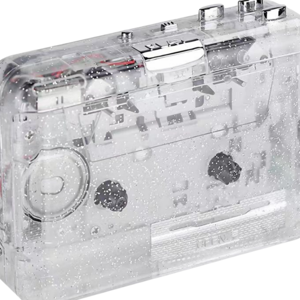 Transparent Cassette Player Cassette to MP3 Converter for Entertainment  Compact  Compact Vintage Cassette Tape Player
