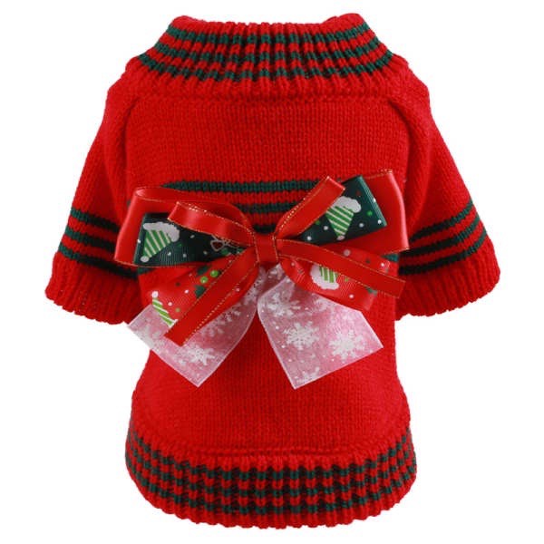 ÁO NOEL HÌNH NƠ TƯƠI SÁNG - DỊU DÀNG - ẤM ÁP CHO CHÓ MÈO