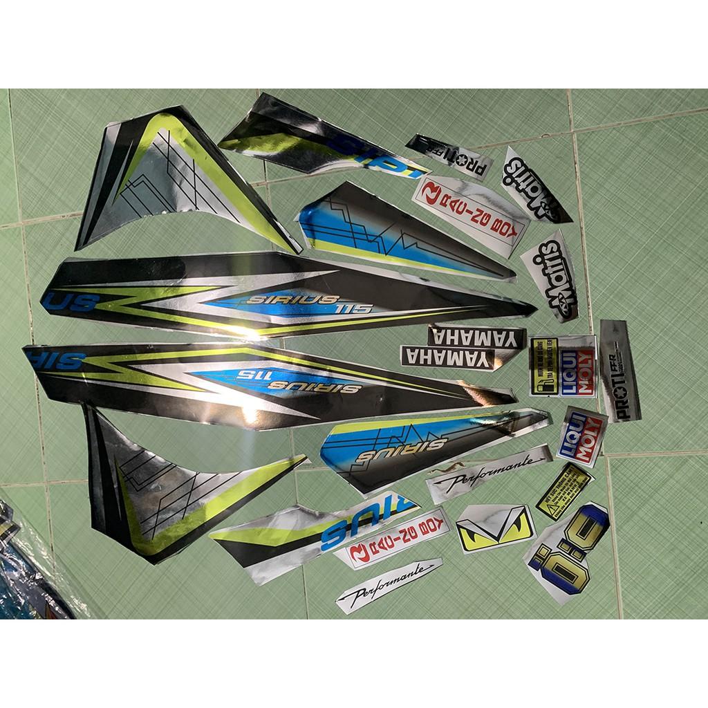 Tem sirius fi xanh đen vàng crom