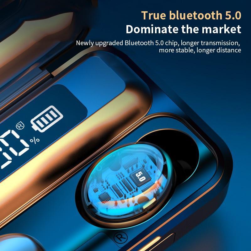 Tai Nghe Nhét Tai Bluetooth 5.0 Không Dây F9-5C Cảm Ứng Vân Tay Chất Lượng Cao