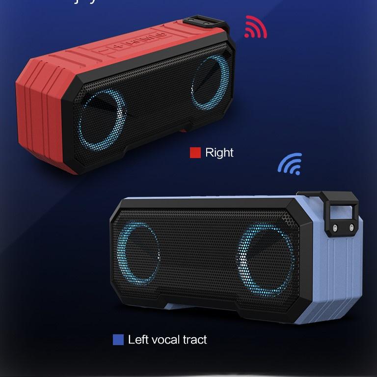 Loa nghe nhạc bluetooth NUTEK X8 để bàn có đèn led không dây, chuẩn IPX7, âm thanh sống động, pin siêu trâu