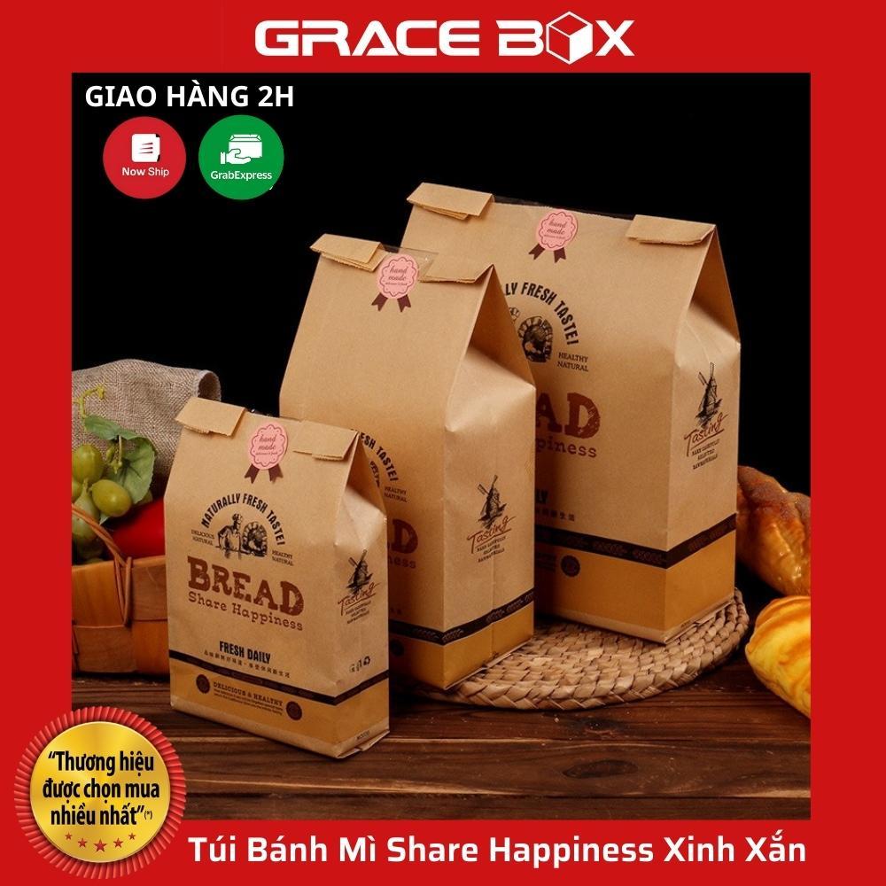 Xấp 10 Túi Bánh Mì Ngọt, Bánh Mì Hoa Cúc Share Happiness Xinh Xắn