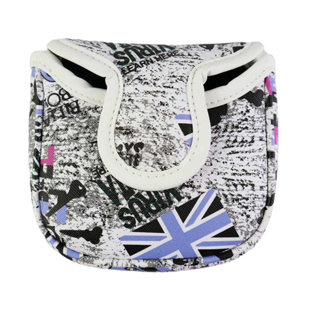 Mallet Putter Cover Club Cover Synthetic Leather Head Cover, 13 X 14.5 X 3 Cm