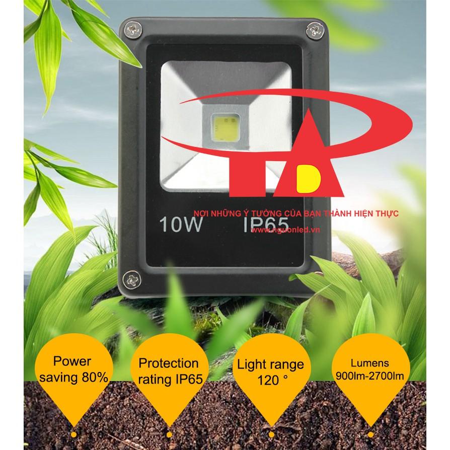 Đèn Pha Led 10W, đủ watt, siêu sáng, ánh sáng trắng, chiếu rộng, chiếu xa, vỏ dày.