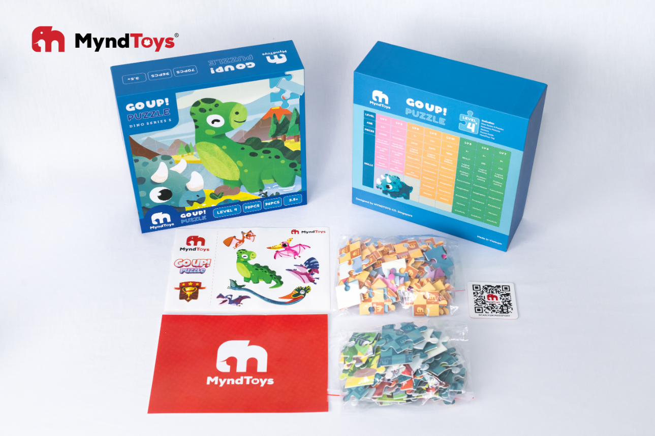 Đồ Chơi Xếp Hình MyndToys Go Up! Puzzle Level 4 - Dino Series S