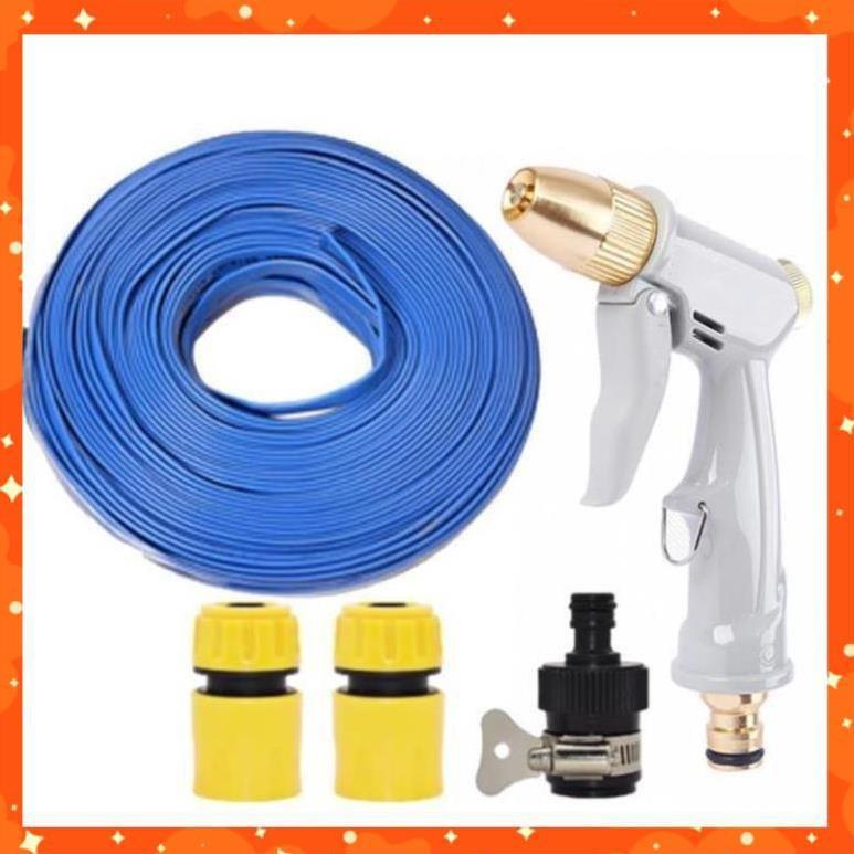 Bộ dây vòi xịt nước rửa xe, tưới cây tăng áp 3 lần, loại 7-10m 206846