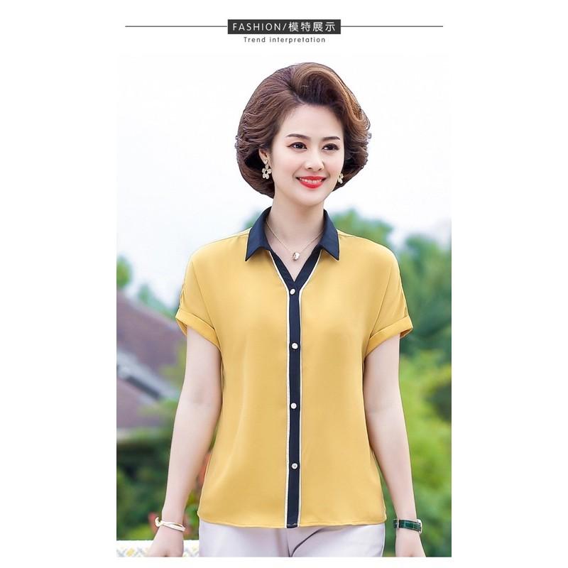 Áo trung niên phối màu cho ngừoi lớn tuổi GD21-0521
