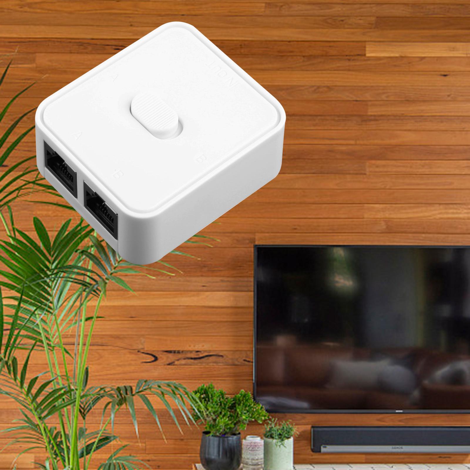Gigabit Network Switch 2 Port Portable LAN Hub for Computer