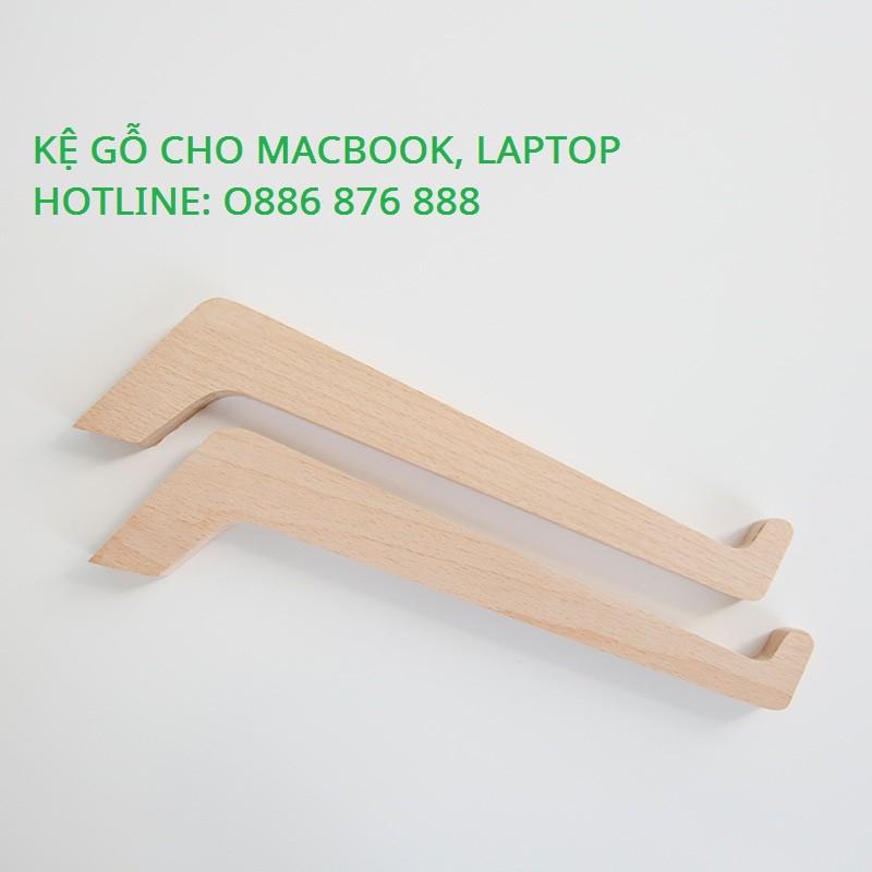 Kệ Gỗ Tản Nhiệt Cho Macbook, Laptop Bằng Gỗ Tự Nhiên Đơn Giản, Tinh Tế