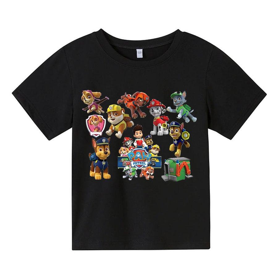 Áo thun trẻ em gia đình chó paw 4 màu Có size người lớn, King Cotton