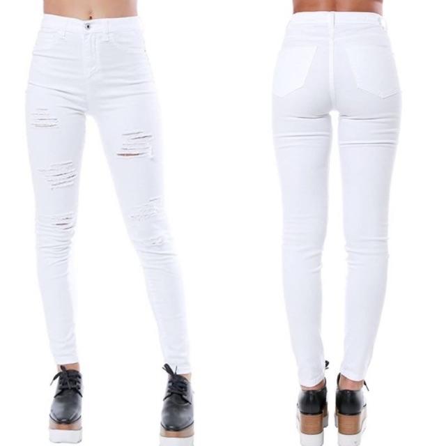 Quần jeans nữ lưng cao S.neak.peed xuất khẩu dư xịn