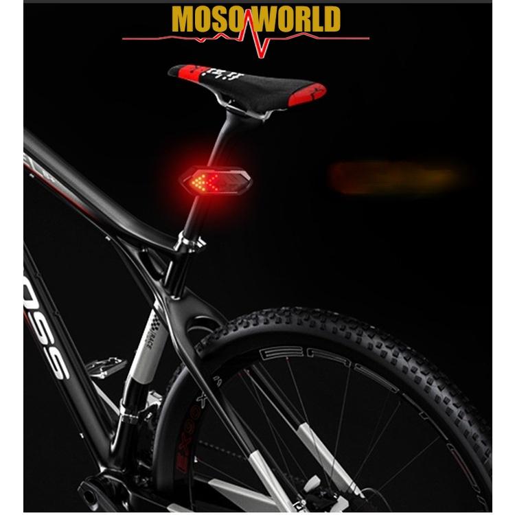Đèn LED MOSOWORLD 18 bóng không dây chống nước có điều khiển từ xa gắn yên xe đạp