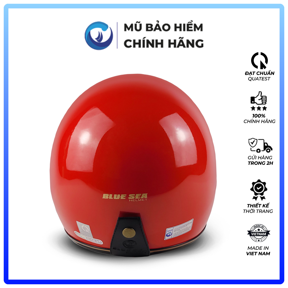 [TẶNG MỎ] Mũ Bảo Hiểm 3/4 đầu Blue Sea A101 - Đủ Màu Sơn - Lót tháo rời - Freesize - Hàng chính hãng