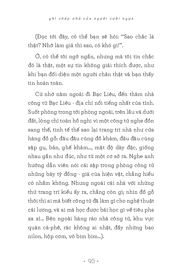 Ghi chép nhỏ của người cưỡi ngựa