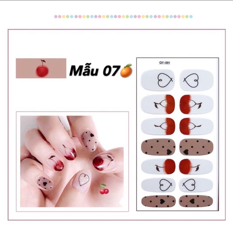 Bộ Dán Móng Tay Nail Sticker Gồm 14 Móng - Không Thấm Nước Có Độ Đàn Hồi Tốt