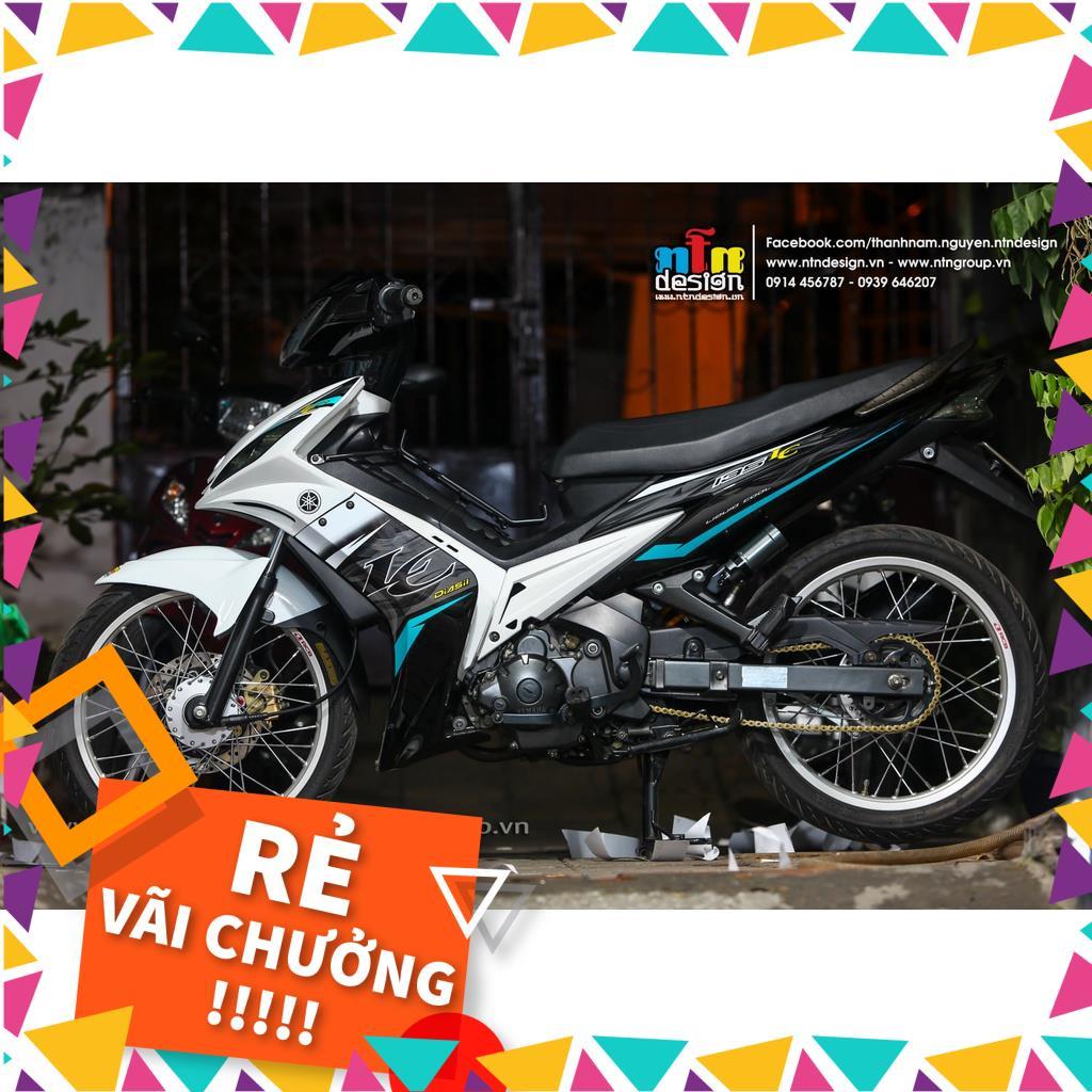 Tem Rời Exciter 2009 Mẫu Xanh Trắng Đen Chữ LC 135