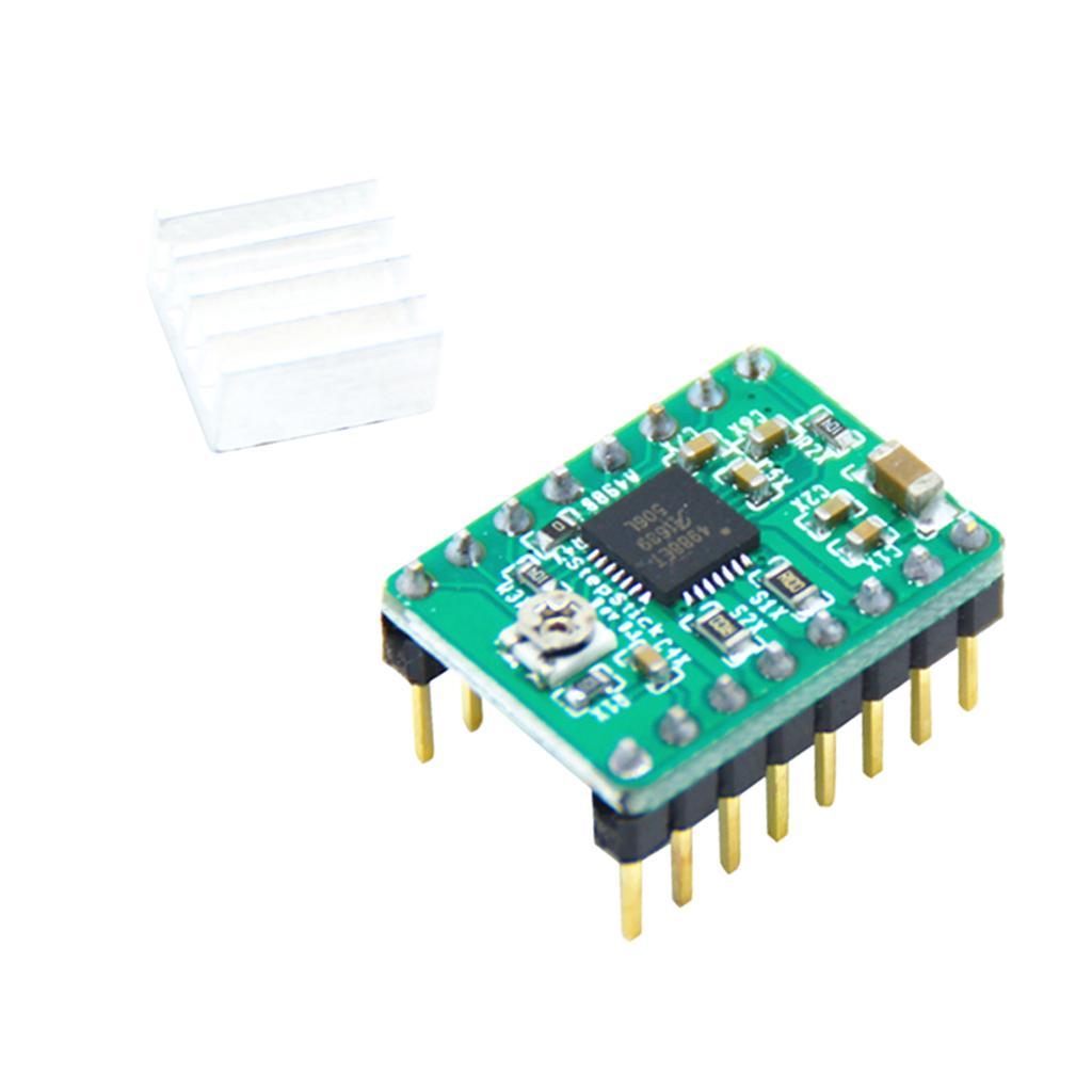 A4988 Stepper Motor Driver Module Board For 3D Printer CNC + Heat Sink Green