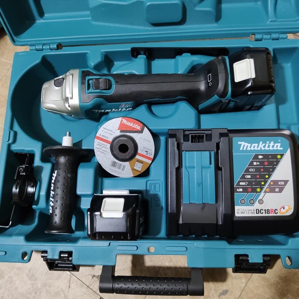 MÁY MÀI GÓC DÙNG PIN 18V 100MM MAKITA DGA406RTE- HÀNG CHÍNH HÃNG