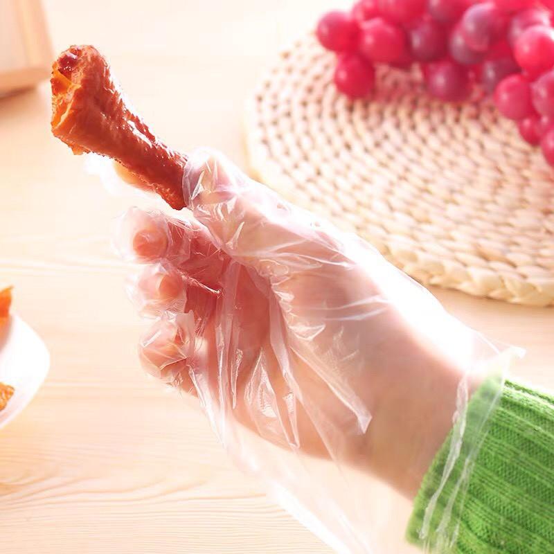 Găng Tay Nilon Dùng 1 Lần Nấu Ăn Sinh Học Hộp 100 Chiếc Tiện Dụng An Toàn Đảm Bảo Vệ Sinh