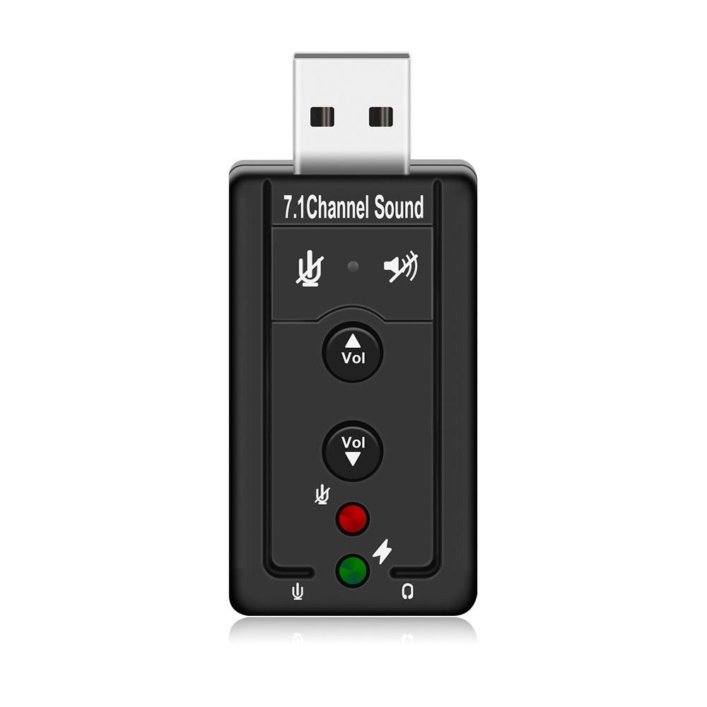 Card âm thanh USB ra Sound 7.1 kênh chuyển đổi sang giắc cắm tai nghe và micro 3.5mm