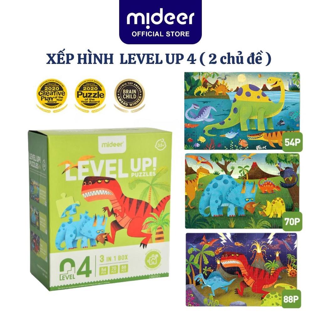 Đồ Chơi Xếp Hình 7 cấp độ Mideer puzzles Level Up 4 Dinosaur