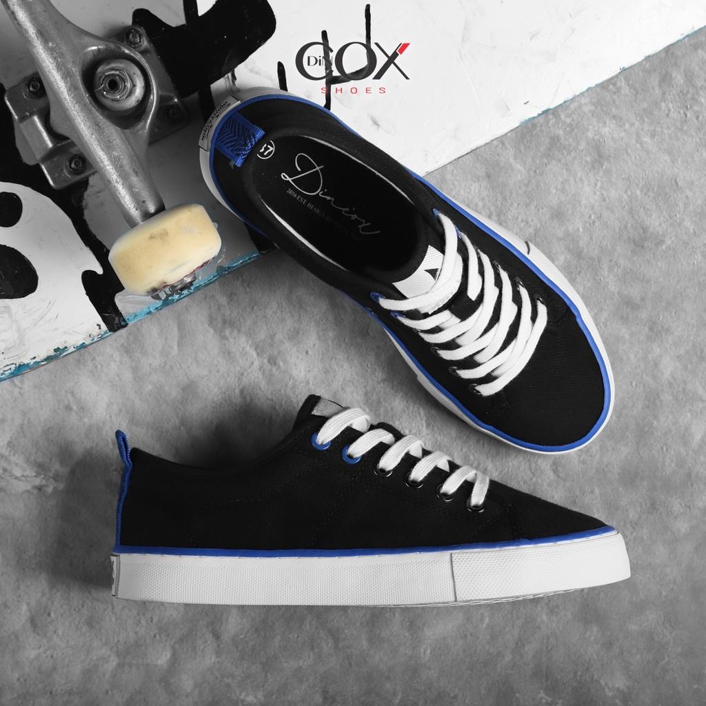 GIày Sneaker bata Vải Canvas Nam C40 Black Dincox Đơn Giản Tinh Tế