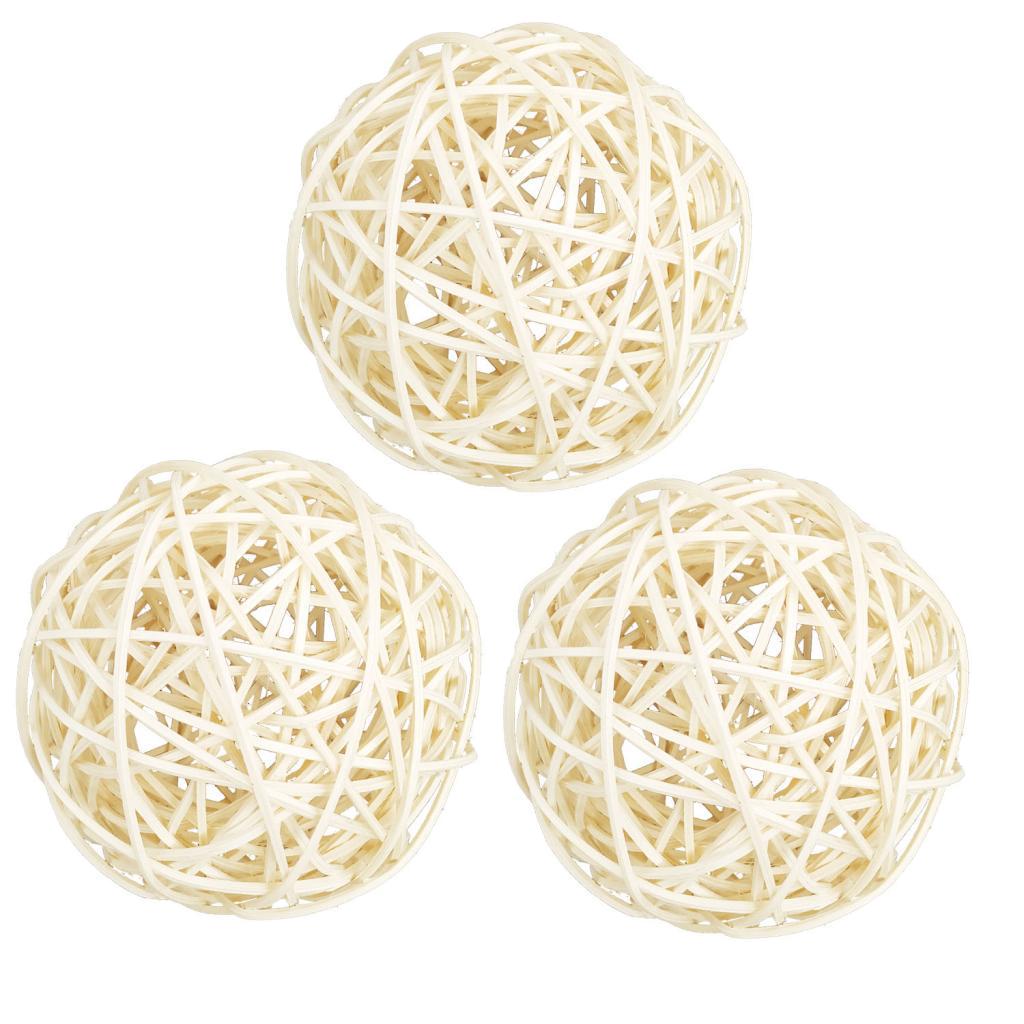 Set 3 Quả Cầu Mây Tự Nhiên Dùng Trang Trí Thủ Công Đa Năng