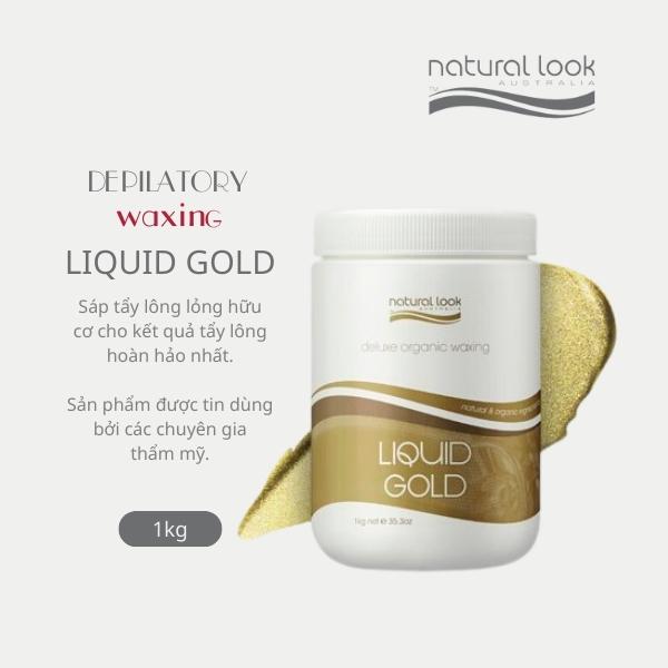 Sáp tẩy lông lỏng vàng óng cho kết quả tẩy lông hoàn hảo - Natural Look Depilatory Range Liquid Gold Wax 1Kg