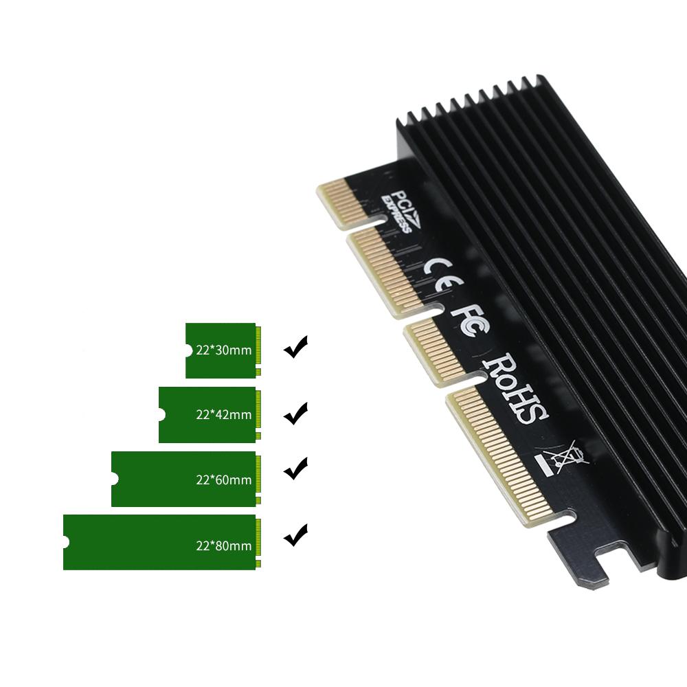 PCIE NVME m.2 SSD to PCIE 4X 8X 16X Expansion Card Adapter Card Support 2230 2242 2260 2280