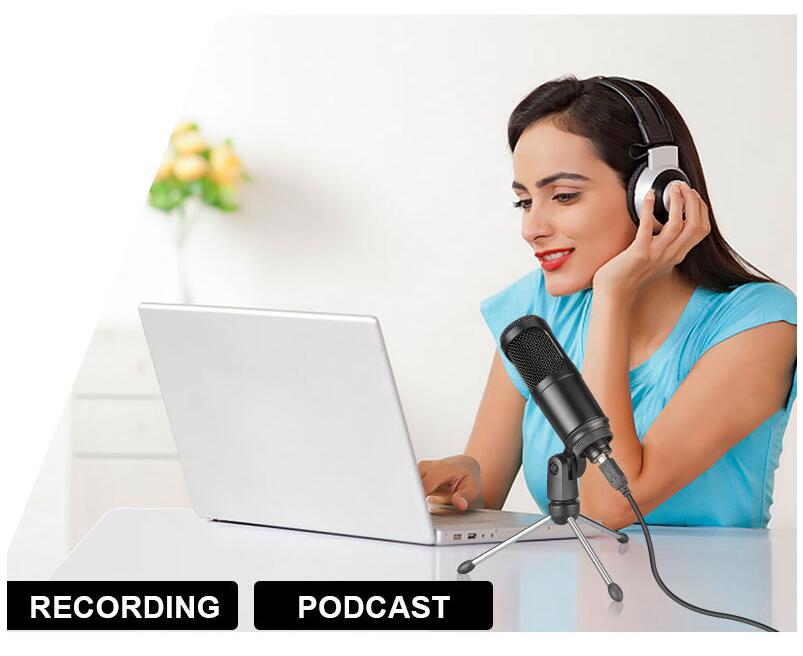 USB Microphone PC condenser Microphone Vocals Recording Studio Microphone for YouTube Video Skype Chatting Game Podcast