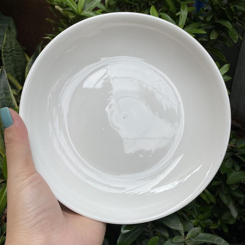 Combo 2 đĩa sứ lót chậu 15-18-20cm