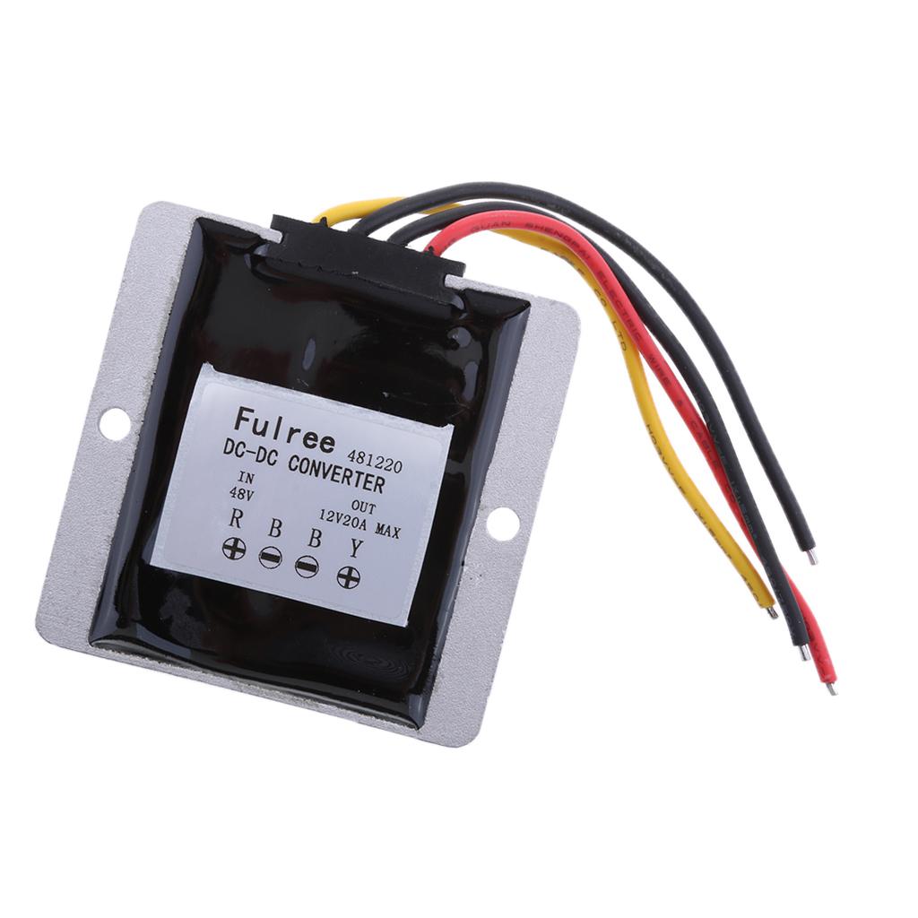 Waterproof DC/DC Converter 48V Step Down to 12V/20A 12V 20A 240W Power Supply Module