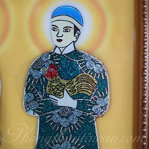 Bài vị CẬU TÀI - CẬU QUÝ khung vàng