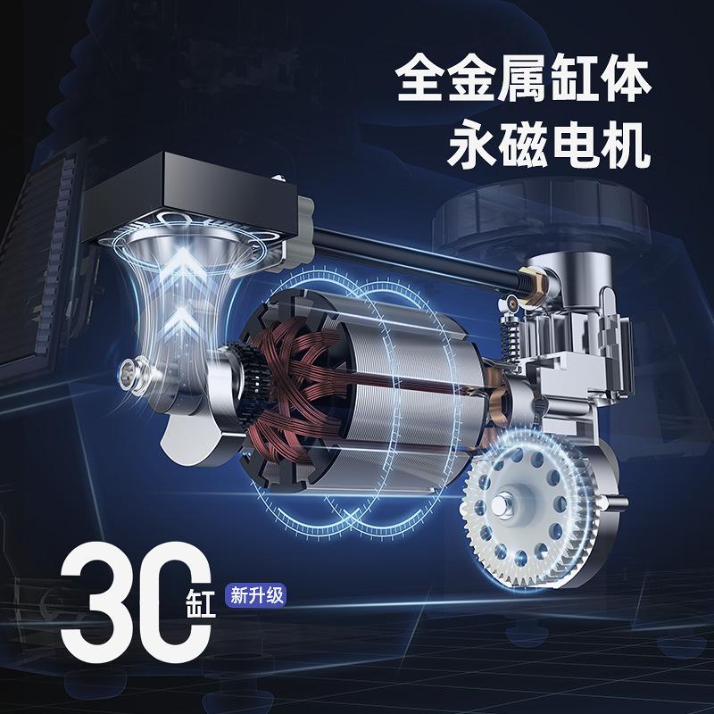Giá thấp nhất máy bơm không khí gắn trên xe máy bơm không khí xe hơi hai xi lanh áp suất cao lốp xe di động máy bơm không khí lốp xe đa chức năng