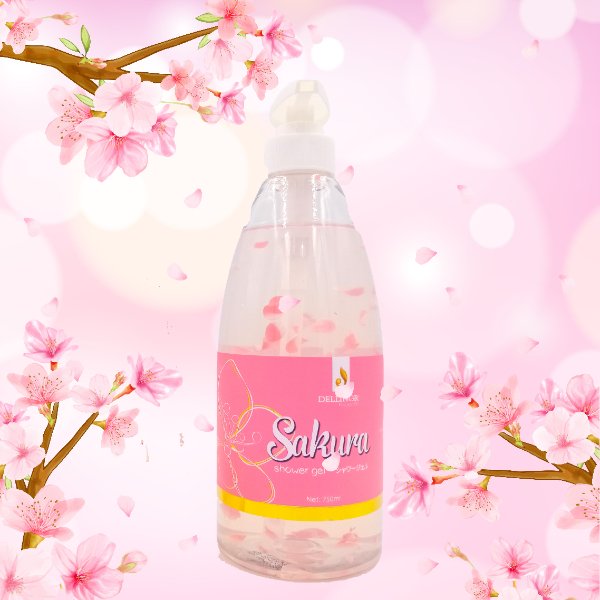 Sữa tắm hoa anh đào Sakura thơm mềm mịn quyến rũ lưu hương 750ml