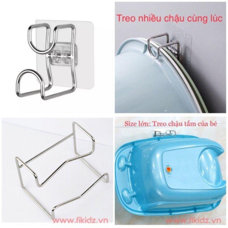 Móc inox treo thau, chậu, treo đồ dùng đa năng siêu chắc