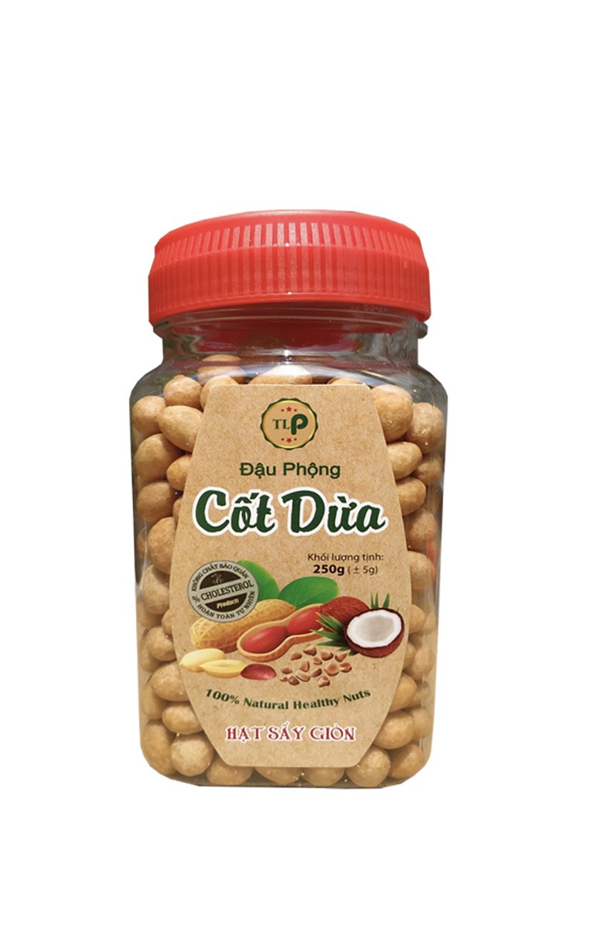 Đậu phộng cốt dừa da cá đặc biệt Tân Lộc Phát (Hũ 250g)