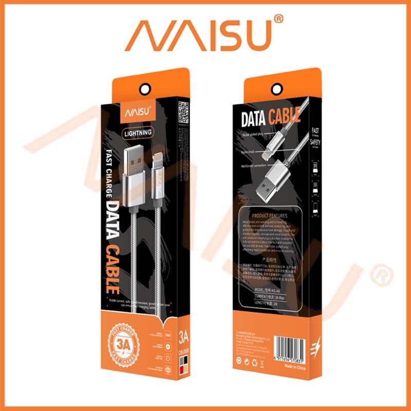 Cáp sạc dữ liệu hiệu suất cao, Naisu, tùy chọn, giao diện Android và Type-C, NS-A8 ID – 1815 - Hàng nhập khẩu