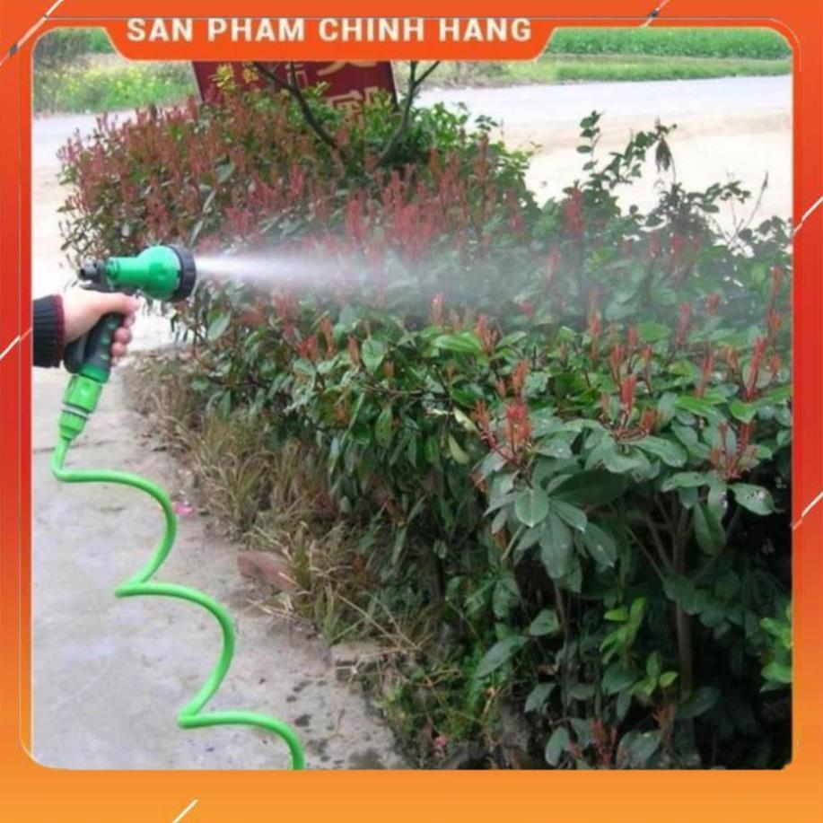 Bộ vòi xịt nước tưới cây đa năng 7 chế độ kèm dây tưới lò xo 15m 206791-2
