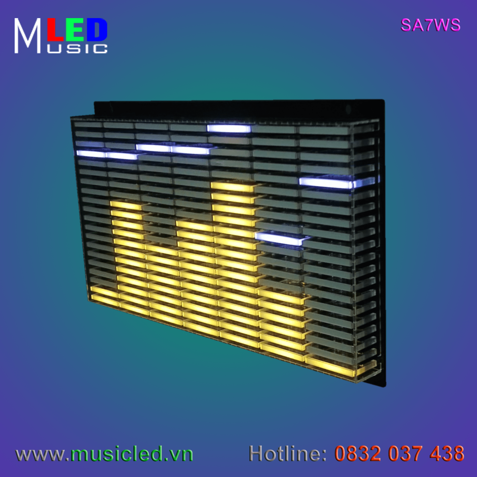 Dàn đèn Music LED nháy theo tần số nhạc 7 cột treo tường