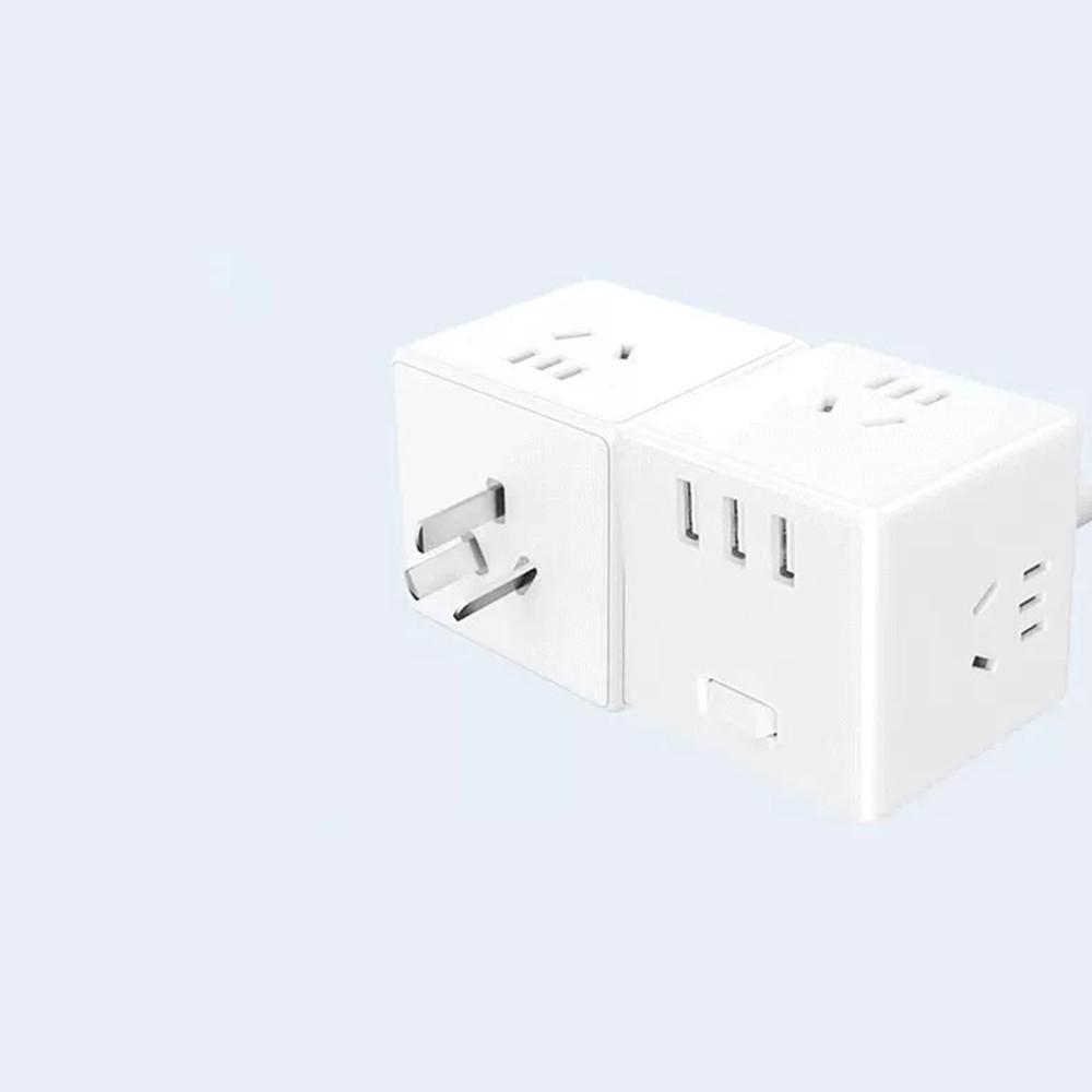 Củ Sạc Điện Xiaomi Mijia Magic MJCXB3-02QM/MJHQ3-01QM Hình Khối Hỗ Trợ 6 Cổng USB Mini Tiết Kiệm Không Gian Hàng nhập khẩu