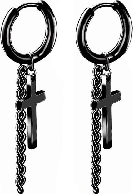 Bông tai unisex thiết kế mix chữ thập nhiều mẫu hot hit