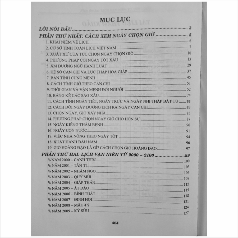 Lịch Vạn Niên Từ Năm 2000 - 2100
