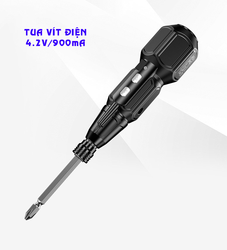 Tua vít điện sạc pin Kalei 3.6V/900mAh với 2 chế độ hoạt động, động cơ dây đồng, bánh răng kim loại dụng cụ vặn vít tự động tiện lợi