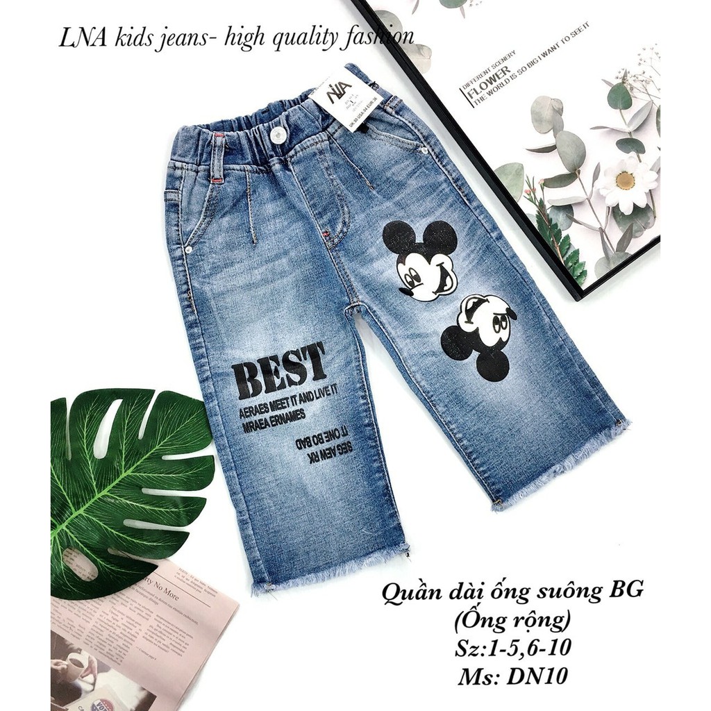 QUẦN JEANS ỐNG SUÔNG BÉ GÁI TỪ 15-28KG