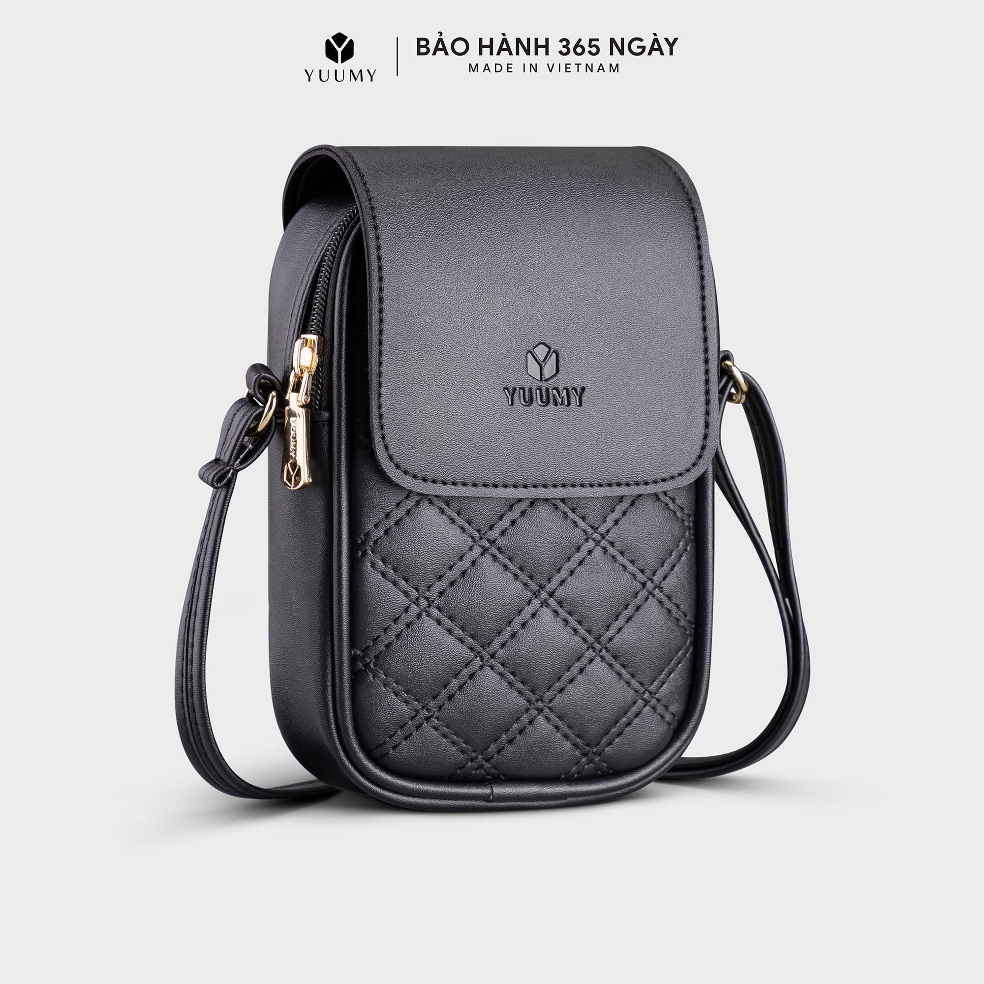 Túi đeo chéo da nữ mini họa tiết hình thoi YUUMY Seasand YN150