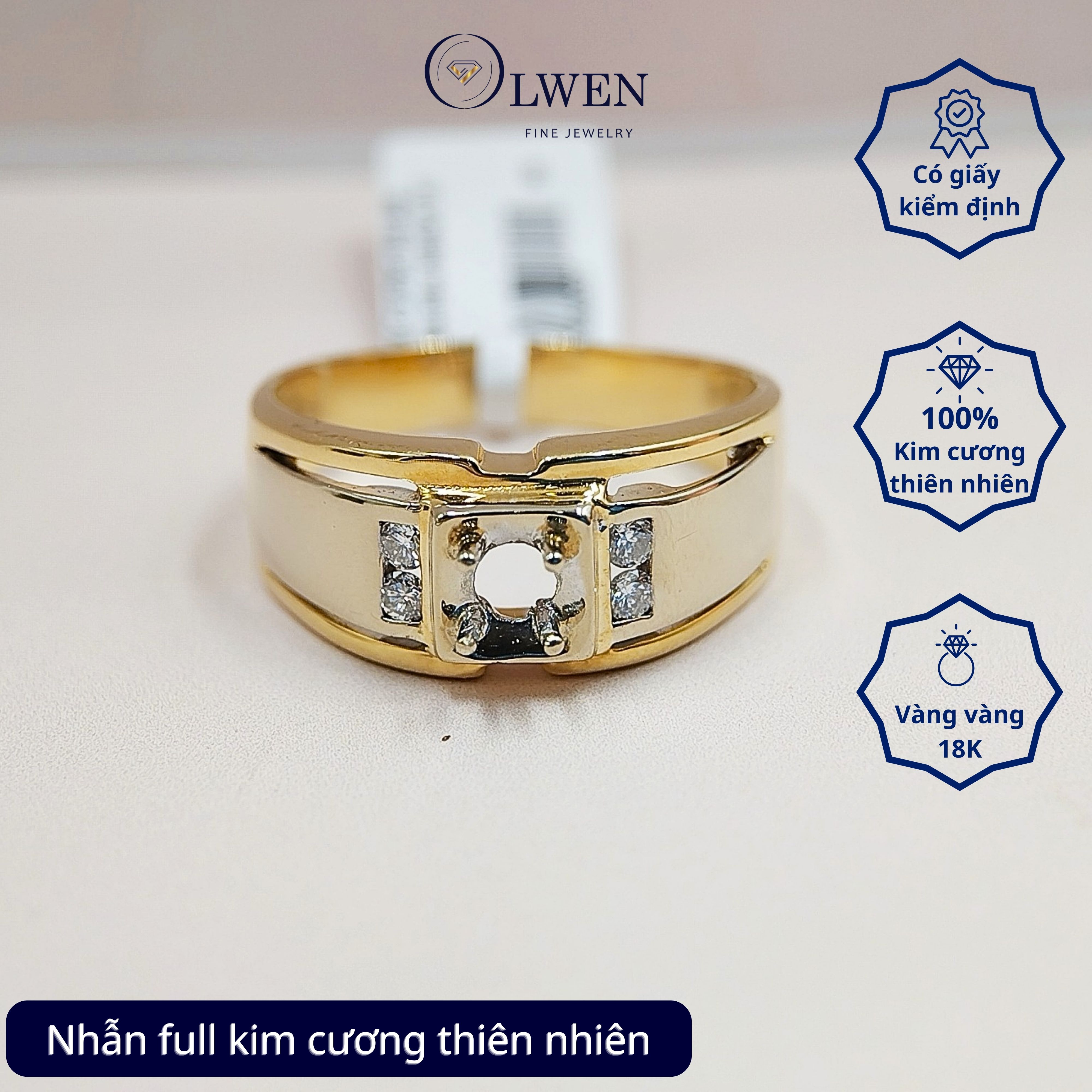 Nhẫn kim cương trắng 18K HK Olwen HA-R000045